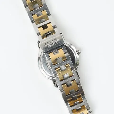 Hermès Clipper CL4.220 24mm Yellow gold and Stainless steel White 6