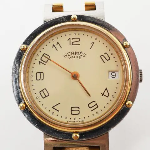 Hermès Clipper 34 34mm Yellow gold and Stainless steel Champagne 2