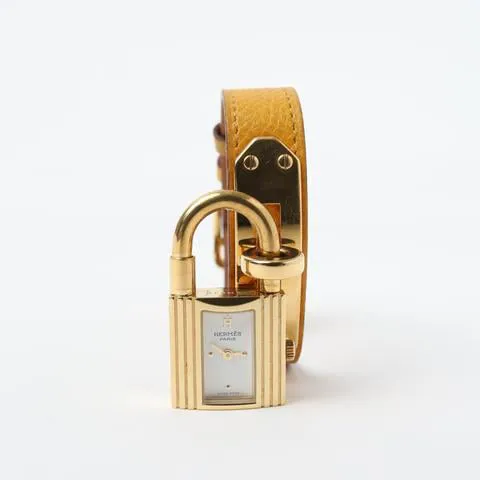 Hermès Kelly KE1.201 20mm Yellow gold and Stainless steel White