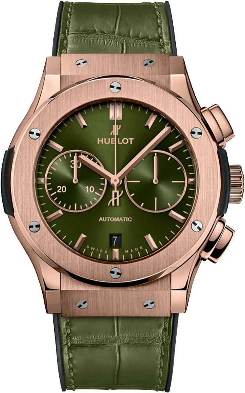 Hublot Classic Fusion 521.OX.8980.LR 45mm Rose gold and 18k rose gold Green