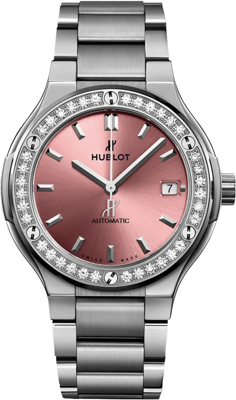 Hublot Classic Fusion 568.NX.891P.NX.1204 38mm Titanium Rose