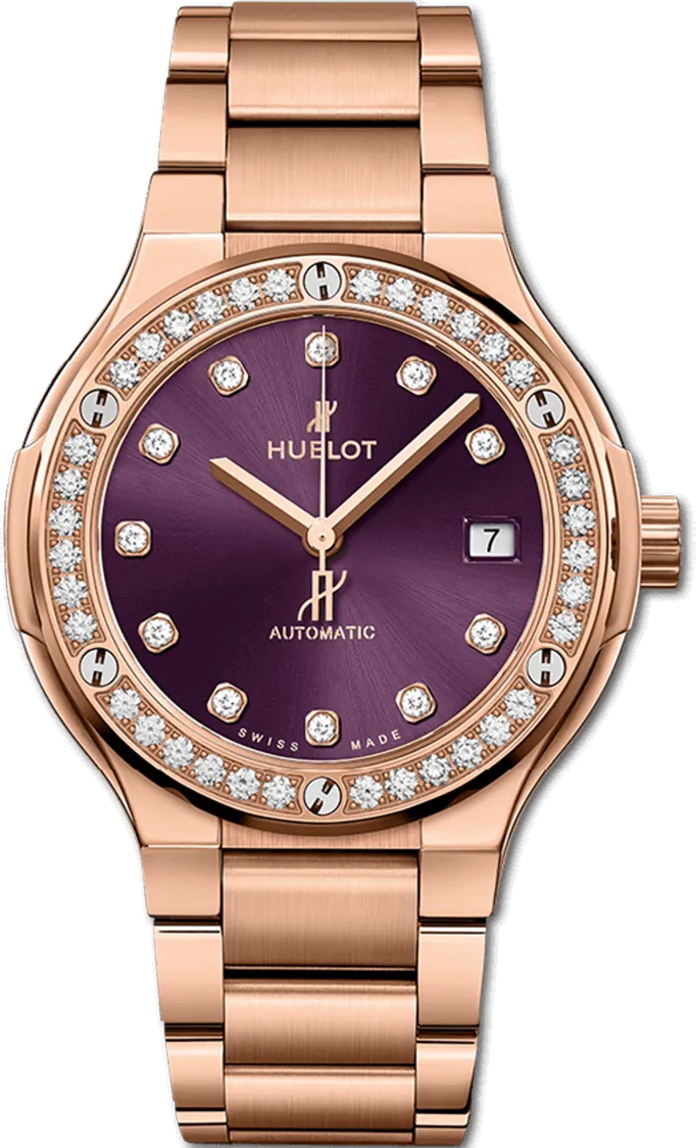 Hublot Classic Fusion 568.OX.898V.OX.1204 38mm Yellow gold Purple