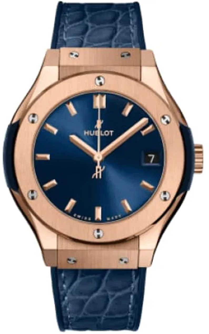 Hublot Classic Fusion 581.OX.7180.LR 33mm Rose gold and 18k rose gold Blue