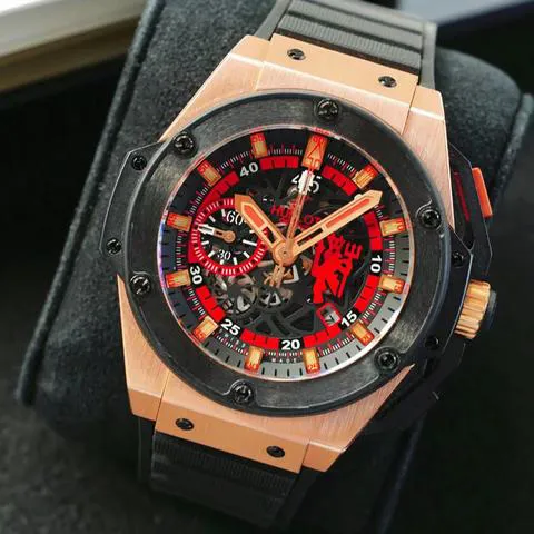 Hublot King Power 716.OM.1129.RX.MAN11 48mm Rose gold Skeletonized