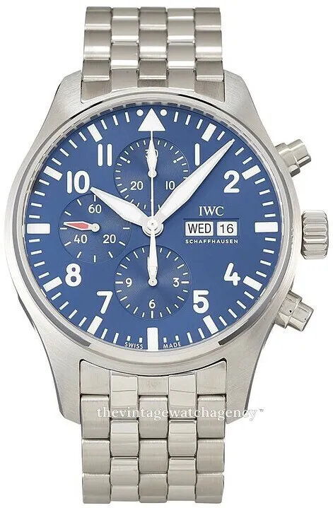 IWC Pilot Chronograph IW377717 43mm Stainless steel Blue