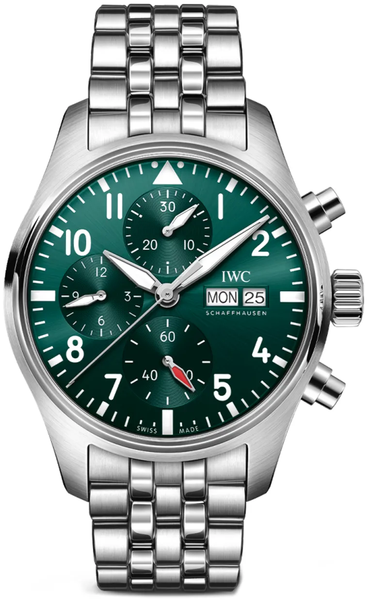 IWC Pilot IW388104 43mm Stainless steel Green