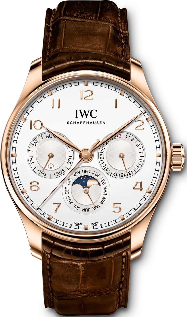 IWC Portugieser IW344202 42.5mm Yellow gold Silver