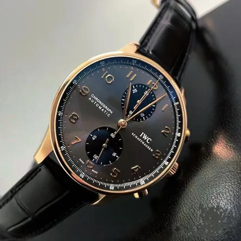 IWC Portugieser IW371482 40.9mm Rose gold Black