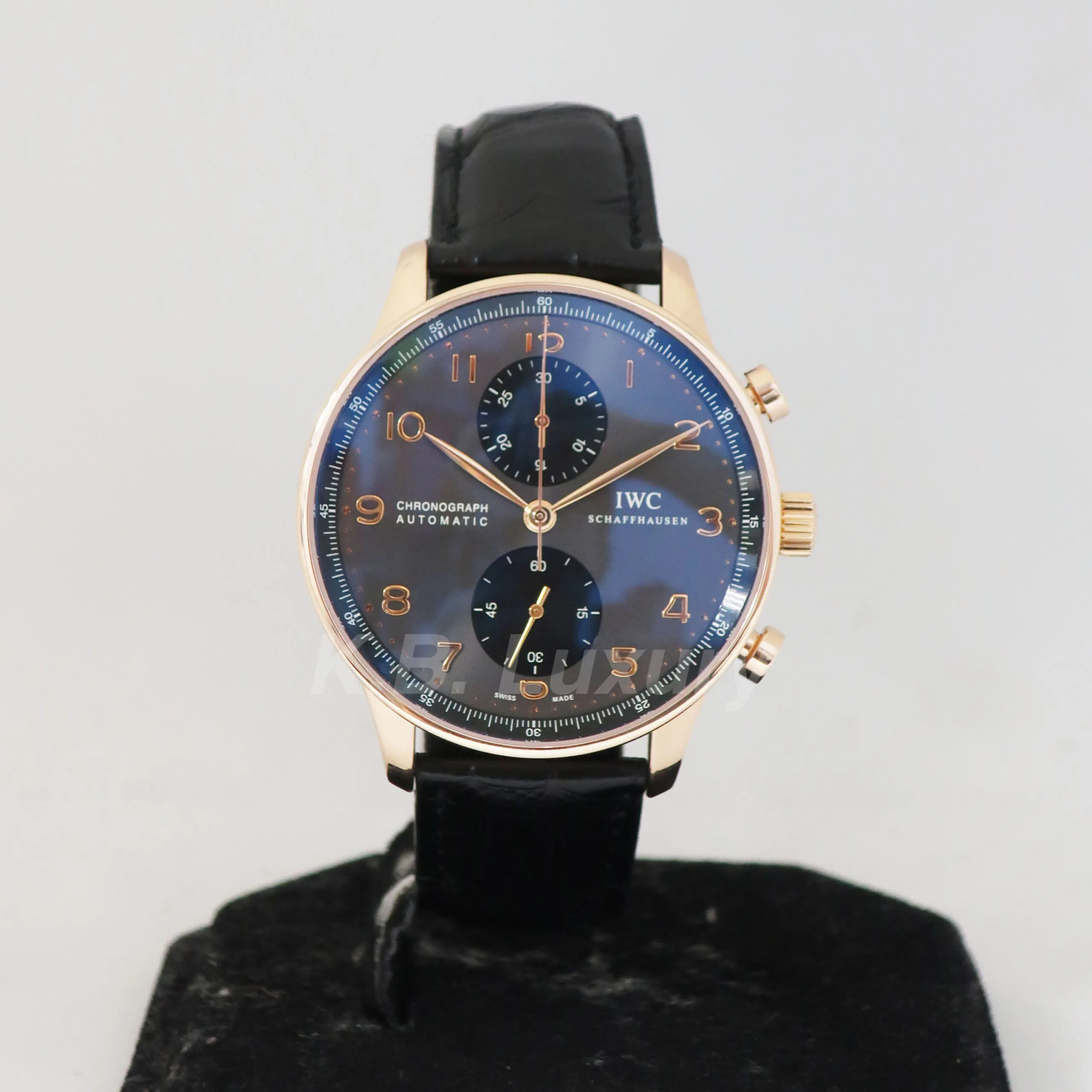 IWC Portugieser IW371482 40.9mm Rose gold Black