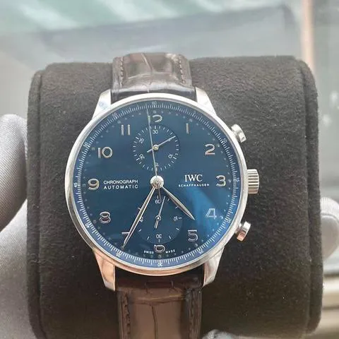 IWC Portuguese Chronograph IW371606 41mm Stainless steel Blue