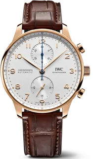 IWC Portuguese Chronograph IW371611 Yellow gold Silver