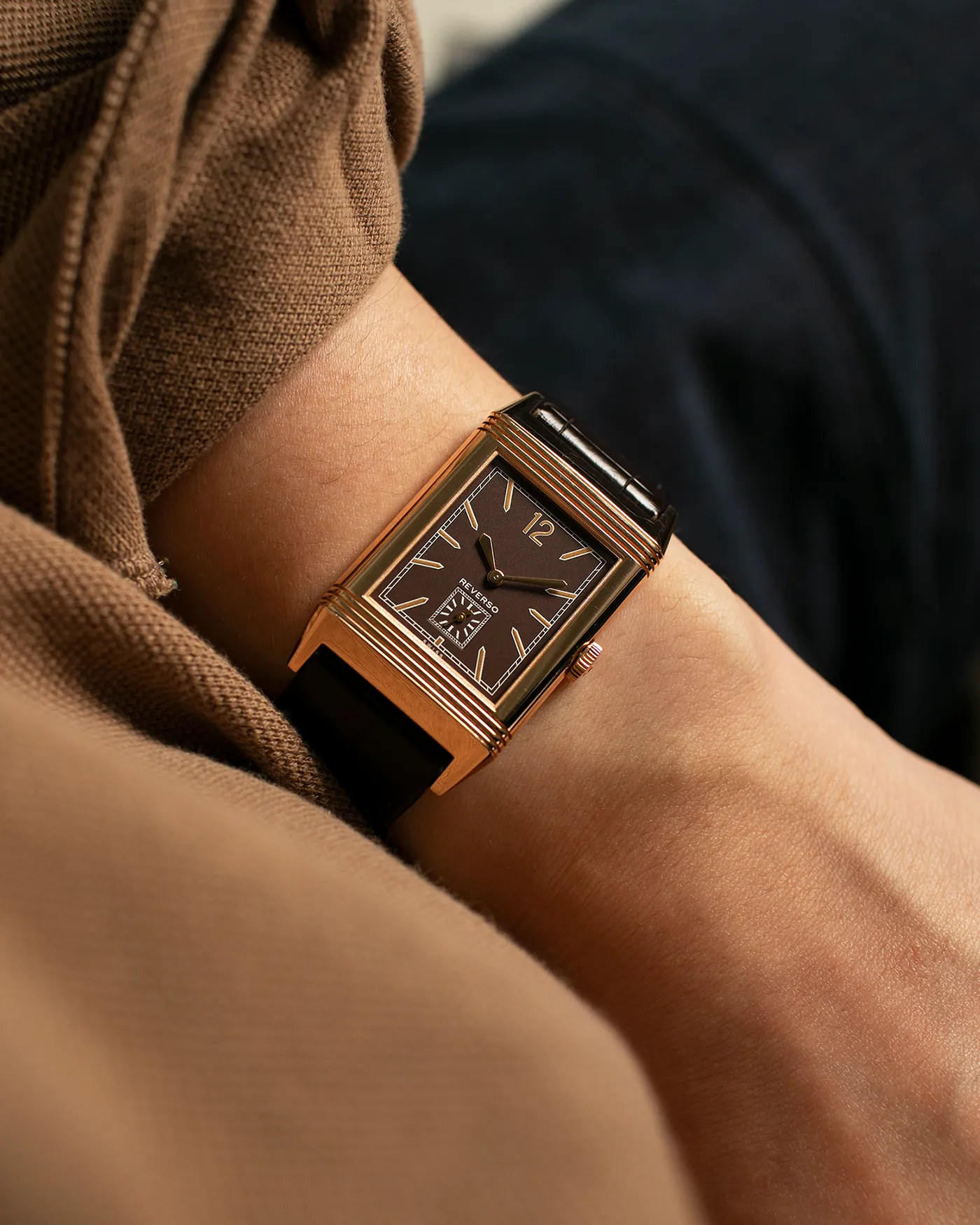 Jaeger-LeCoultre Q2782560 Grande Reverso Ultra Thin 1931 Chocolate 277.2.22 27.5mm Rose gold Brown 6