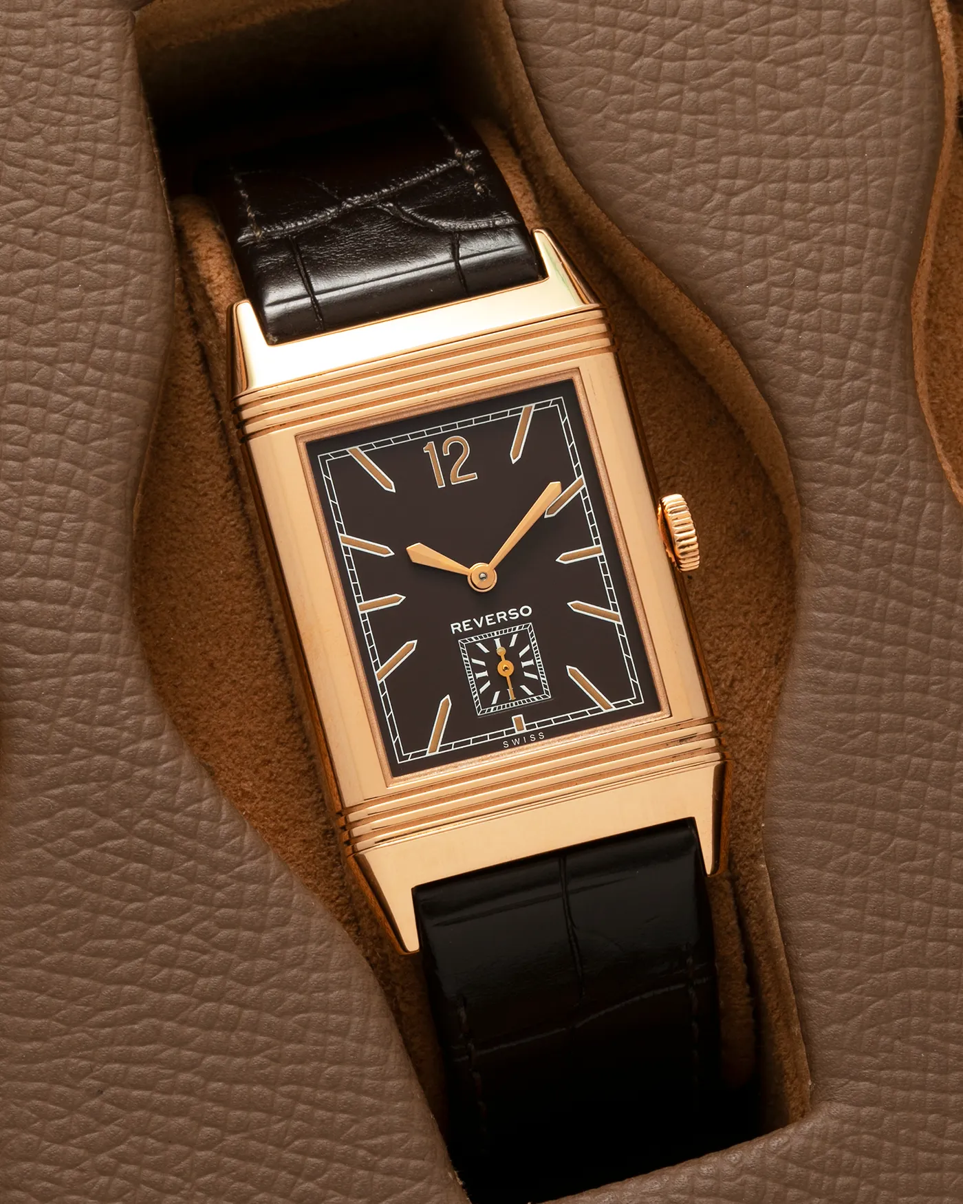 Jaeger-LeCoultre Q2782560 Grande Reverso Ultra Thin 1931 Chocolate 277.2.22 27.5mm Rose gold Brown 5