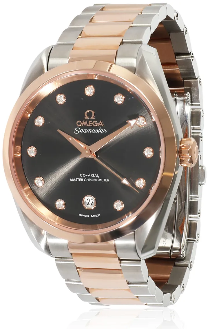 Omega Aqua Terra 220.20.38.20.56.001 38mm Rose gold and Stainless steel Gray