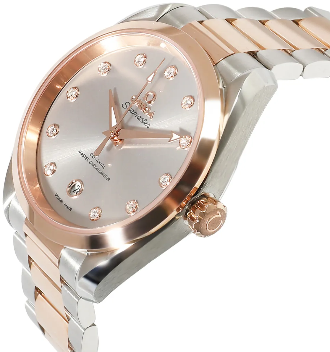 Omega Aqua Terra 220.20.38.20.56.002 38mm Rose gold and Stainless steel Gray 2