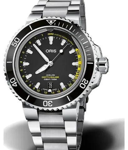 Oris Aquis Depth Gauge 01 733 7755 4154 45.8mm Stainless steel Black