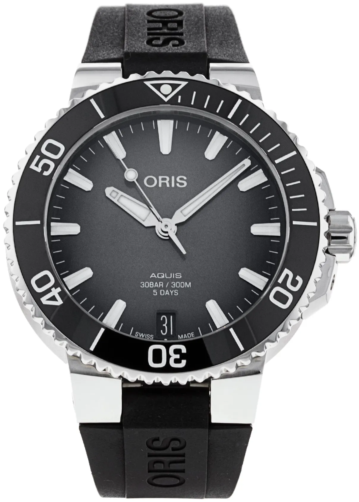 Oris Aquis 400 7769 41 54 RS 42mm Stainless steel Black Baton