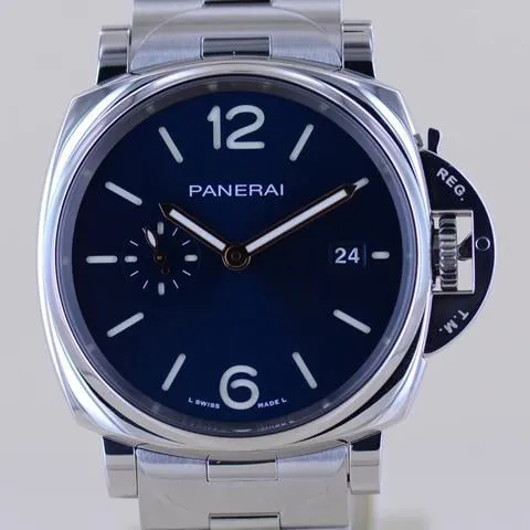 Panerai Luminor Marina PAM 01124 42mm Stainless steel Blue