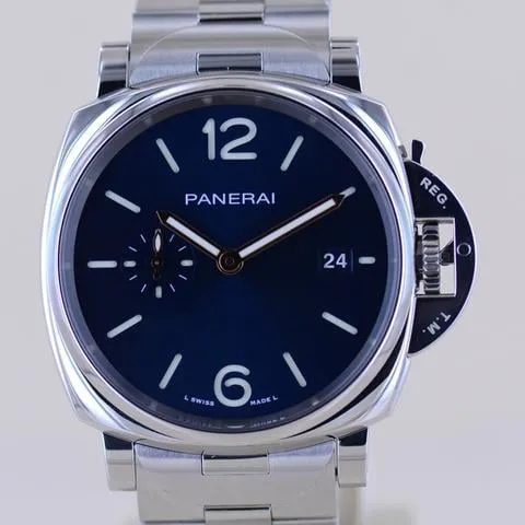 Panerai Luminor Marina PAM 01124 42mm Stainless steel Blue 2