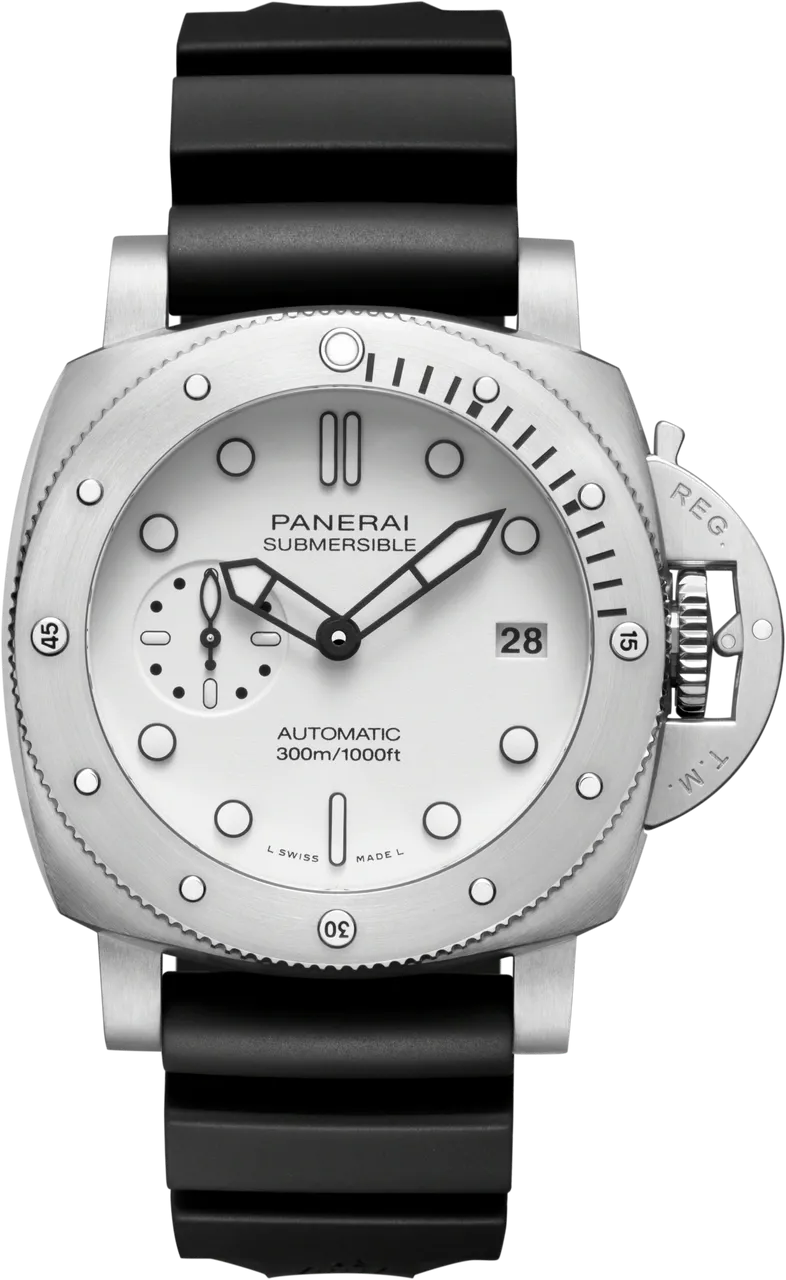 Panerai Submersible PAM02223 42mm Stainless steel White