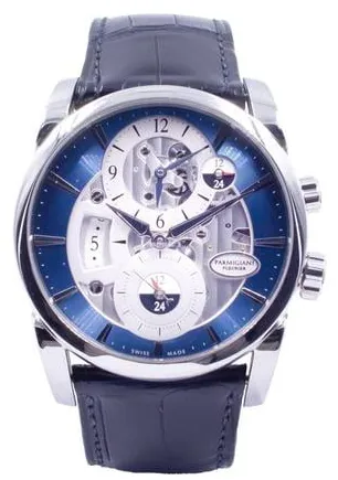 Parmigiani Fleurier Tonda PFC231-0001800-HA3142 42mm Stainless steel Azul/plateada,