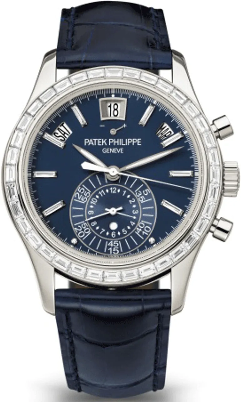 Patek Philippe Annual Calendar Chronograph 5961P-001 40.5mm Platinum Blue