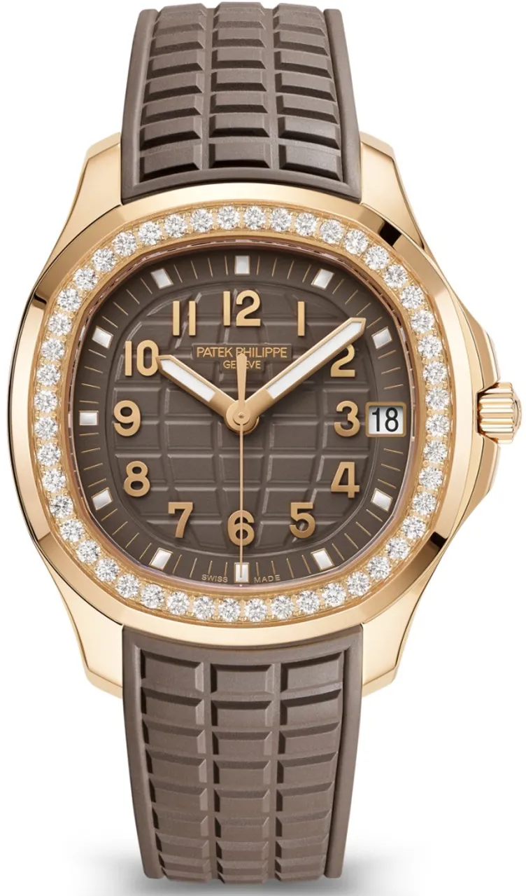 Patek Philippe Aquanaut 5268/200R-010 39mm Rose gold and Diamond and 18k rose gold Brown