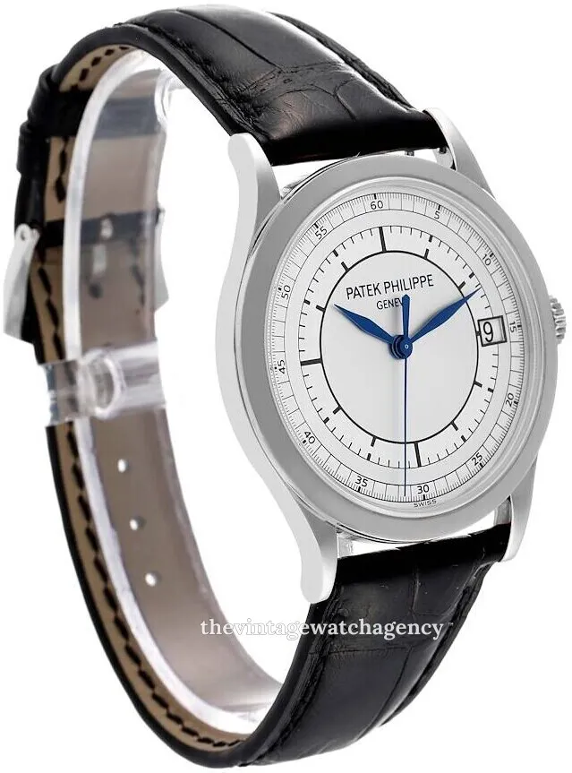 Patek Philippe Calatrava 5296G-001 38mm 18k white gold Silver 3