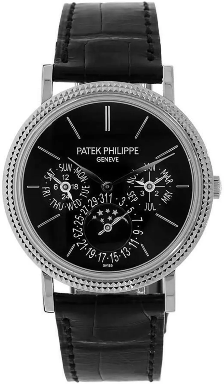 Patek Philippe Perpetual Calendar 5139G-010 38mm White gold and 18k white gold Black