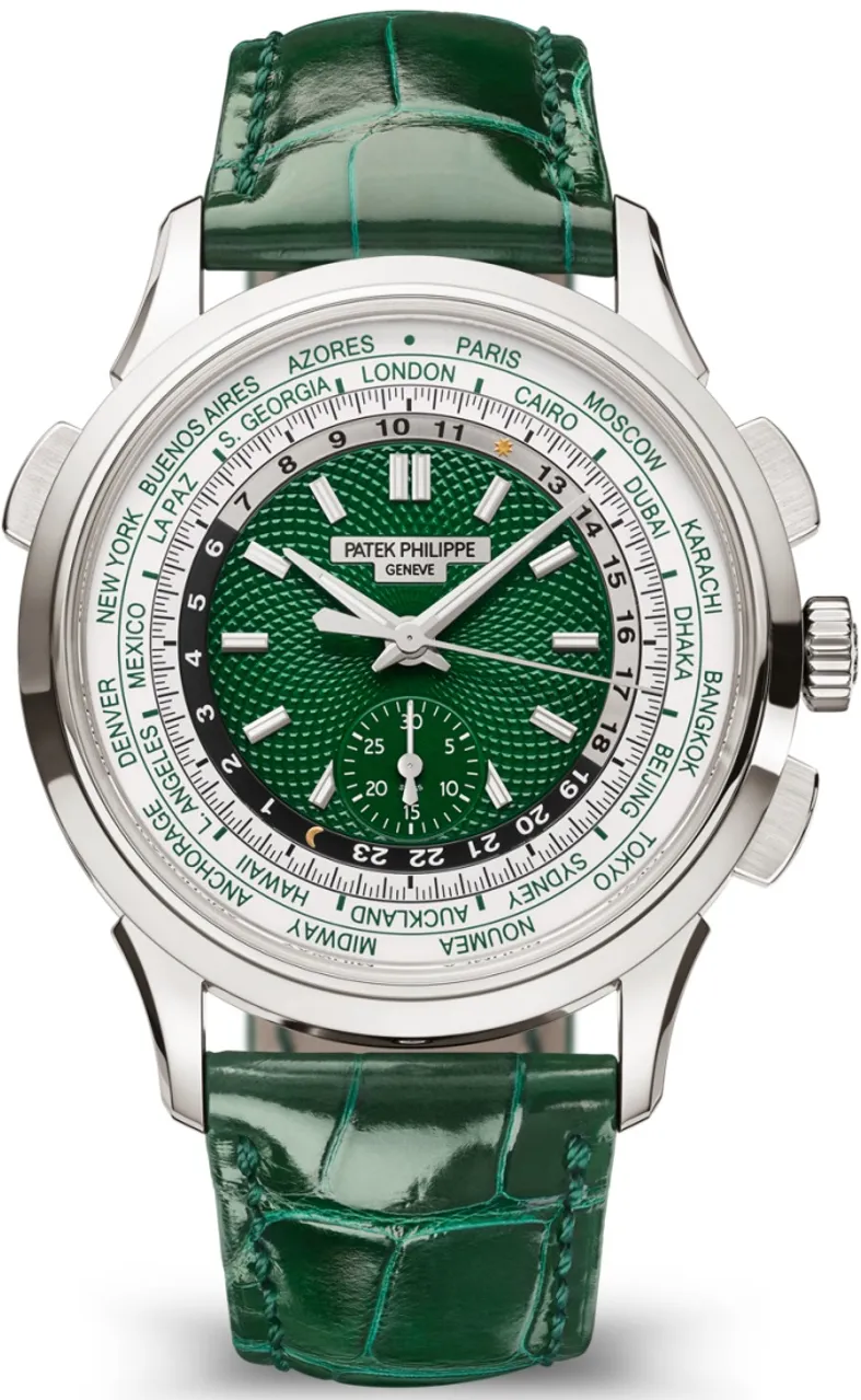 Patek Philippe World Time Chronograph 5930P 39.5mm Platinum Green