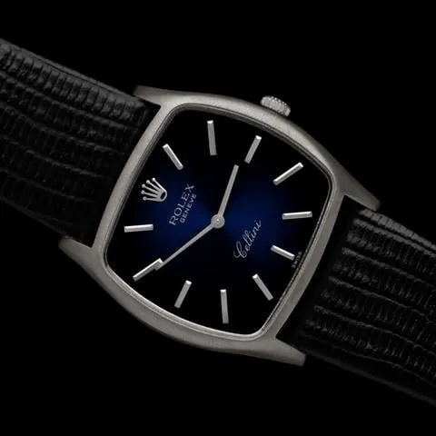 Rolex Cellini 9937 31.5mm White gold Blue