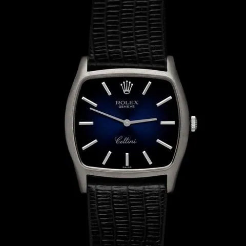 Rolex Cellini 9937 31.5mm White gold Blue 1