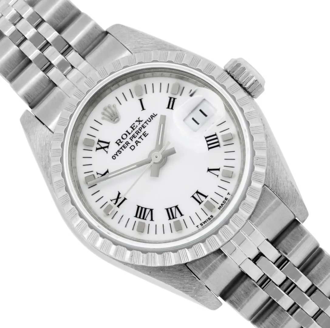 Rolex Date 26mm Stainless steel White