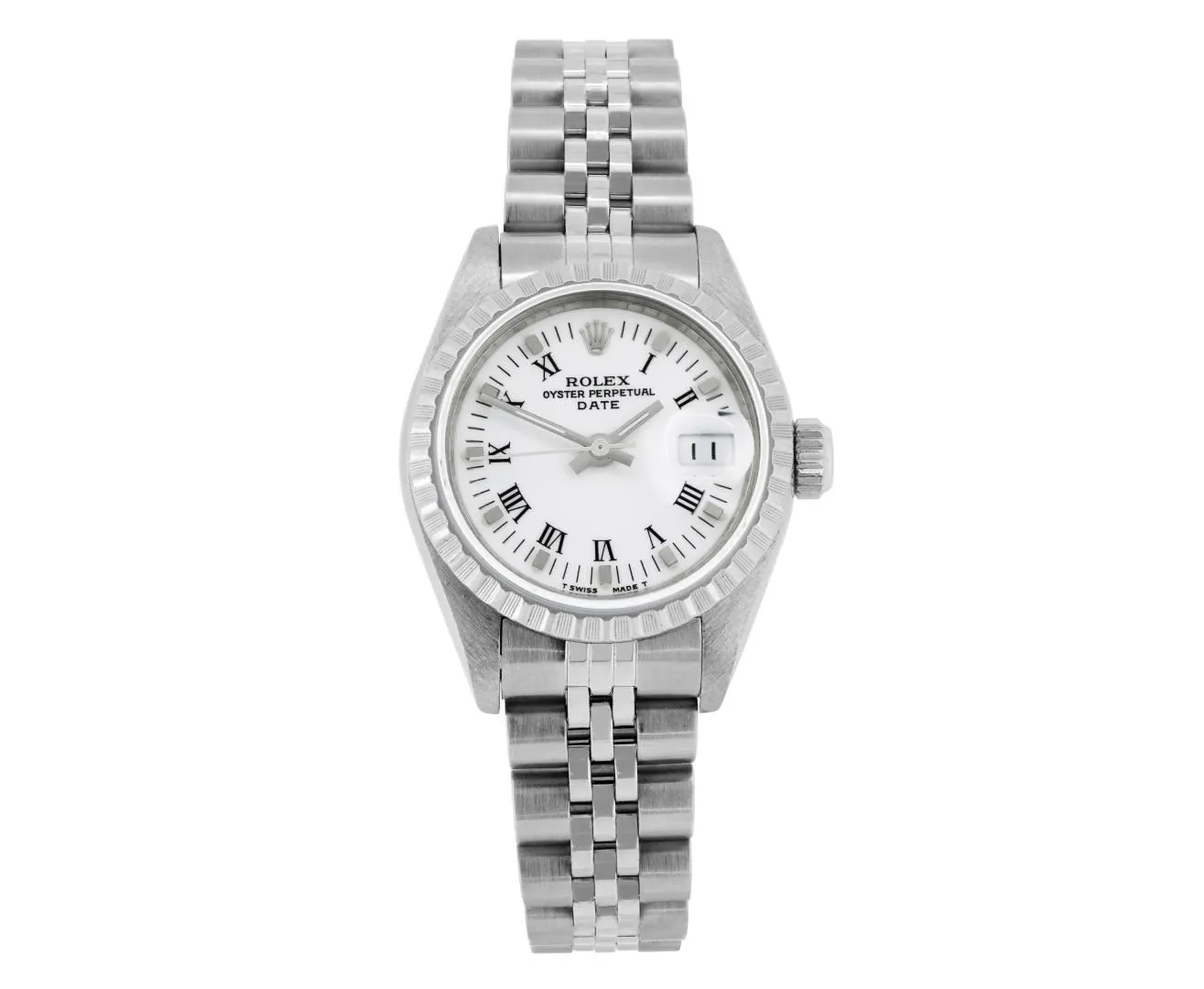 Rolex Date 26mm Stainless steel White 1