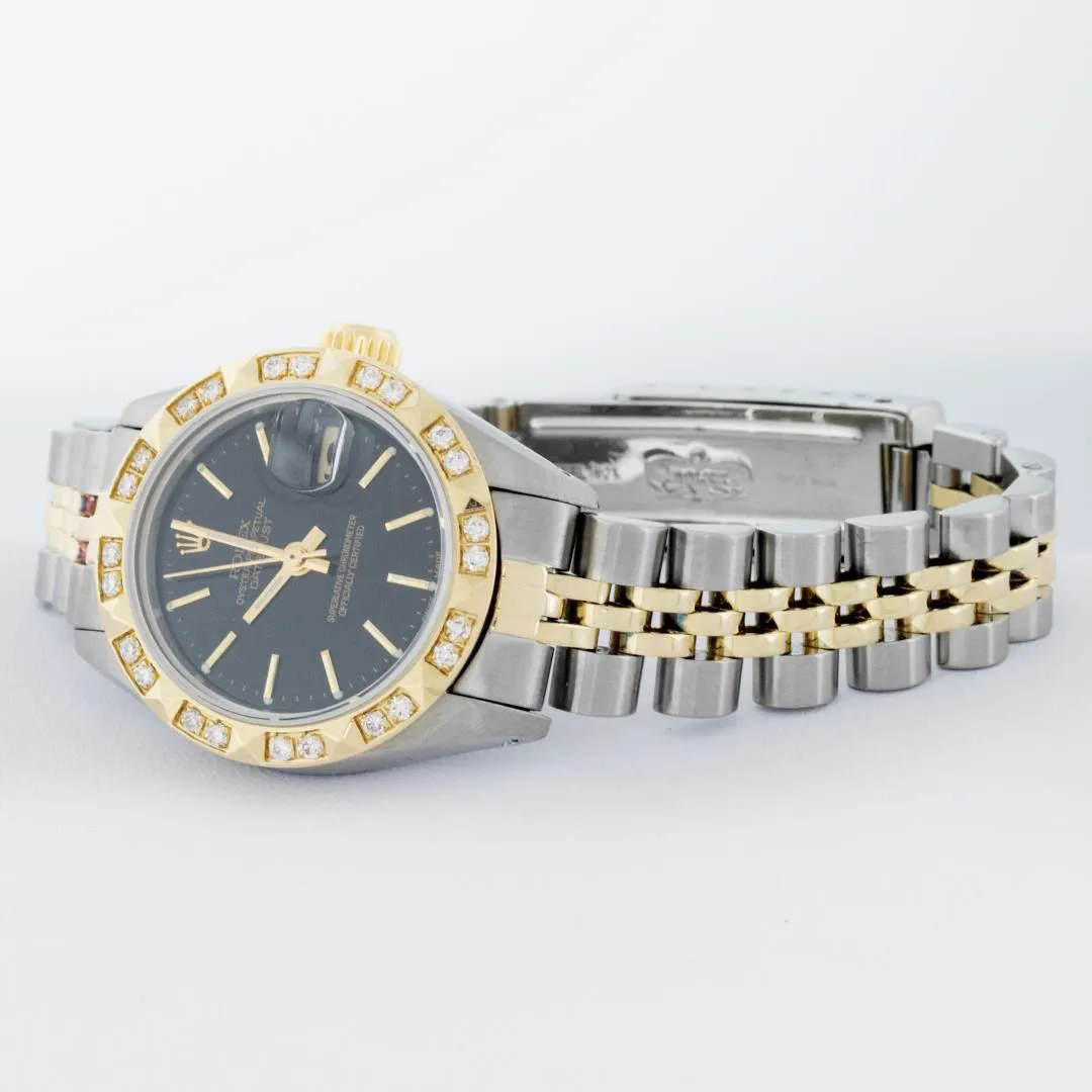 Rolex Date 26mm Stainless steel and 14k yellow gold Black 3