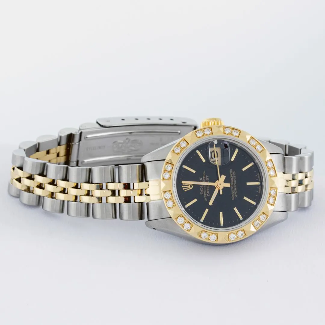 Rolex Date 26mm Stainless steel and 14k yellow gold Black 4