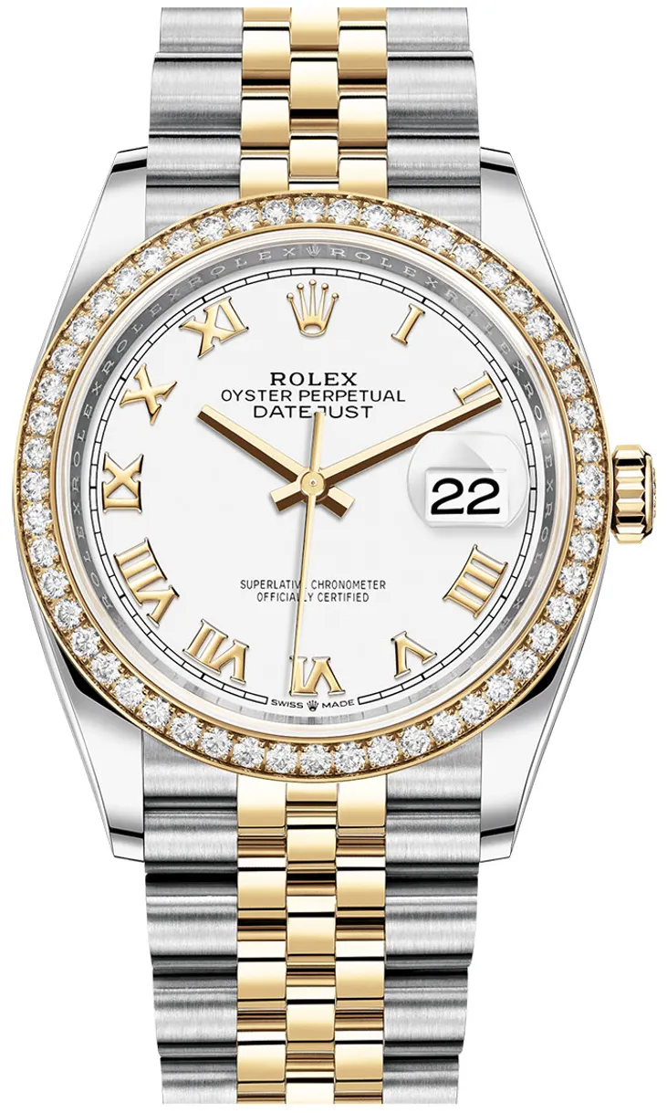 Rolex Datejust 126283WRJ 36mm Stainless steel White