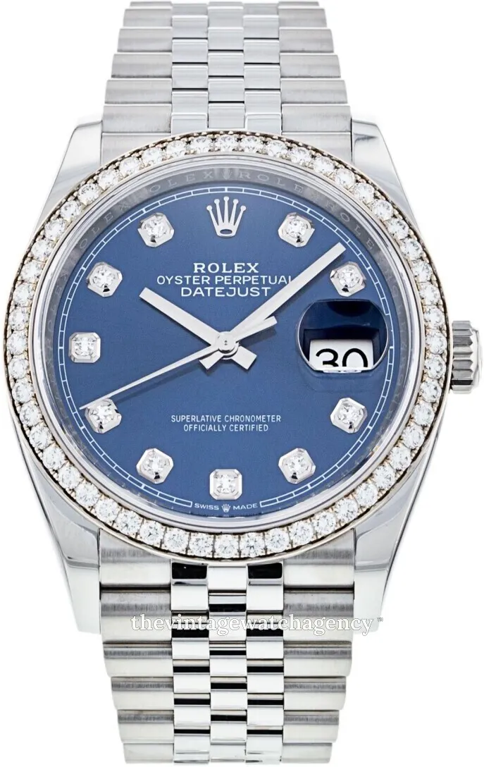 Rolex Datejust 126284RBR-0029 36mm White gold and Oystersteel Blue