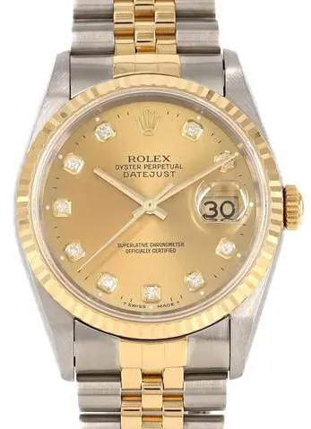 Rolex Datejust 16233G 36mm Yellow gold Gold