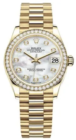 Rolex Datejust 31 278288RBR 31mm Yellow gold Mother-of-pearl