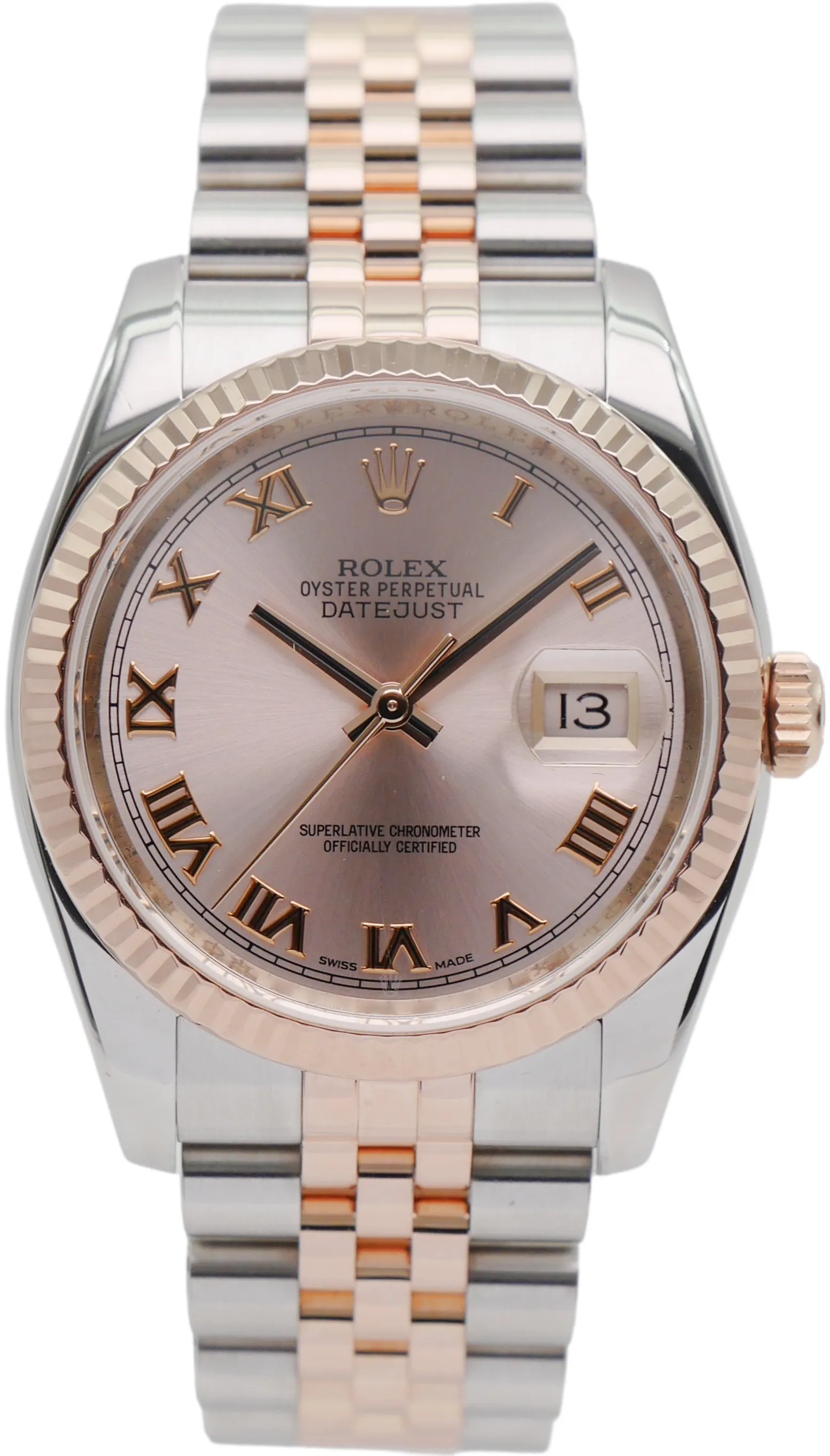 Rolex Datejust 36 116231 36mm Rose gold and Stainless steel Black