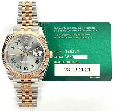 Rolex Datejust 41 126331 41mm Yellow gold and Stainless steel Wimbledon