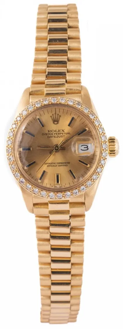 Rolex Datejust 6916 26mm Yellow gold Champagne