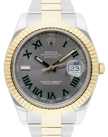 Rolex Datejust II 116333 41mm Yellow gold and Stainless steel Wimbledon