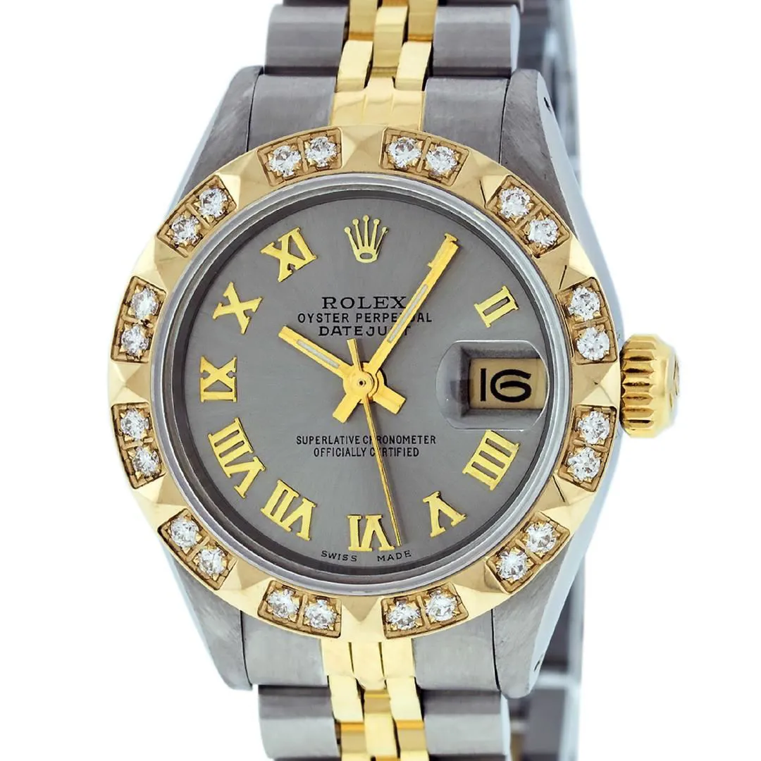 Rolex Datejust 26mm Stainless steel and 14k yellow gold Slate grey