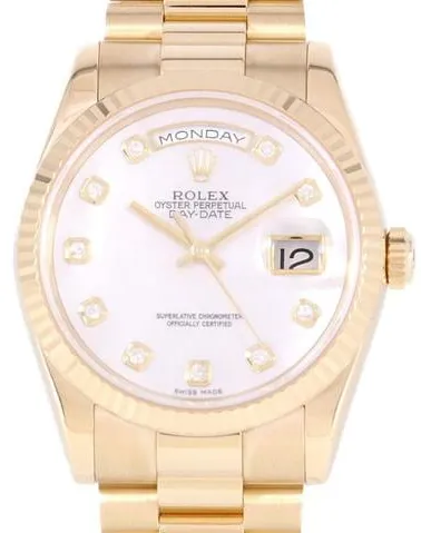 Rolex Day-Date 36 118238NG 36mm Yellow gold Mother-of-pearl