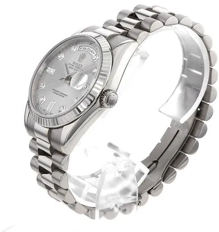 Rolex Day-Date 36 118239A 36mm White gold Silver 1