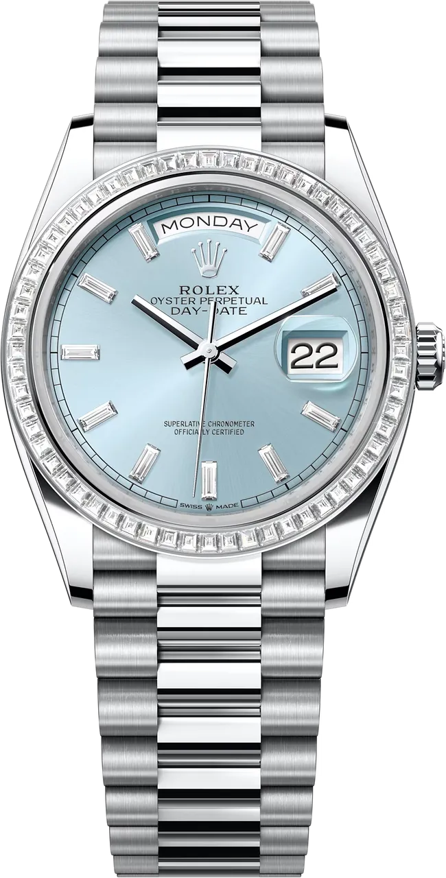 Rolex Day-Date 36 128396TBR 36mm Platinum Blue