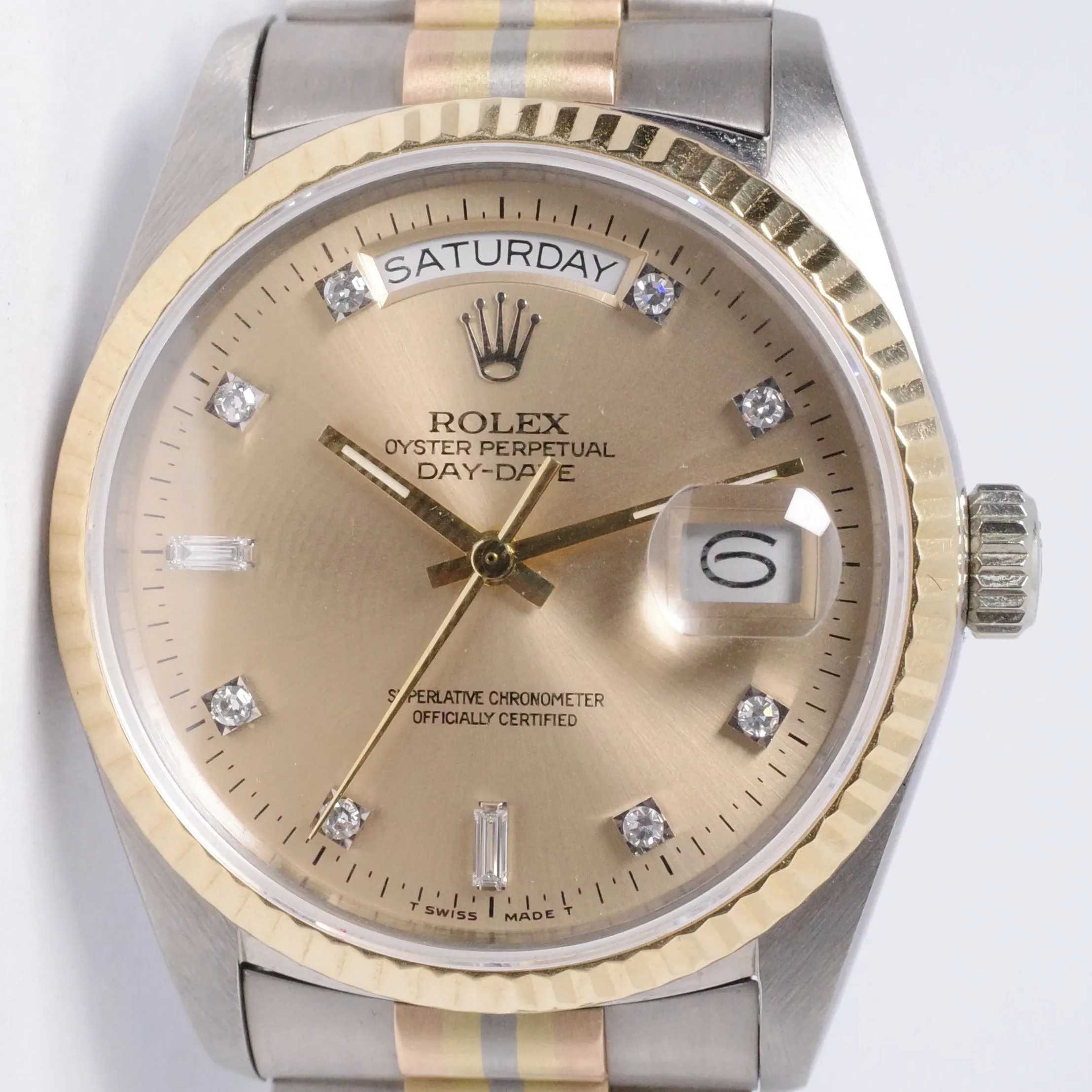 Rolex Day-Date 36 18129 36mm White gold Champagne