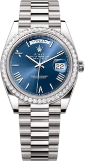 Rolex Day-Date 40 228349LR White gold Blue